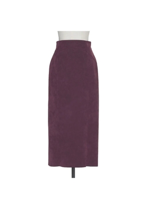 Muller Of Yoshiokubo Saddle faux-suede midi skirt - Red