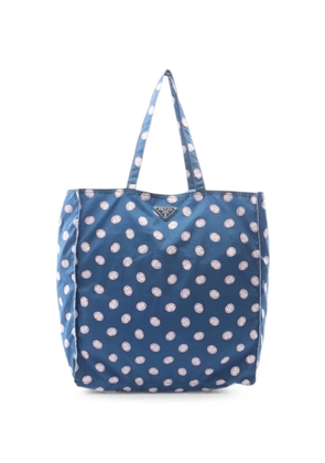 Prada Pre-Owned 2010s triangle logo tote bag - Blue