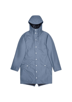 Rains hooded press-stud coat - Blue