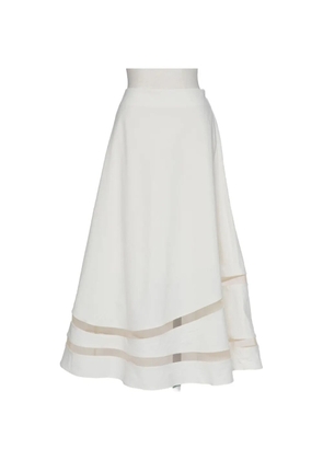 Muller Of Yoshiokubo Jellyfish panelled A-line midi skirt - Neutrals