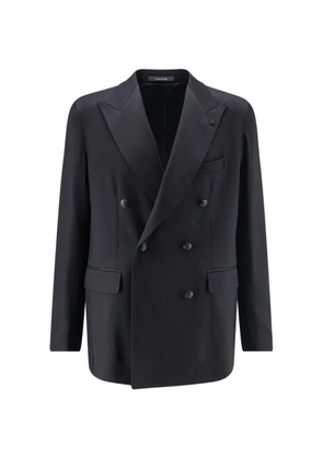 Tagliatore double-breasted peak-lapel suit jacket - Black