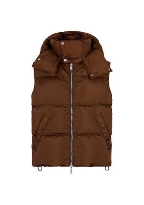 DSQUARED2 hooded down vest - Brown
