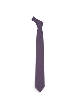 Lardini geometric-pattern silk tie - Purple