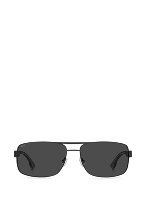 BOSS double-bridge rectangle-frame sunglasses - Black