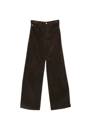 Emporio Armani corduroy wide-leg jeans - Brown
