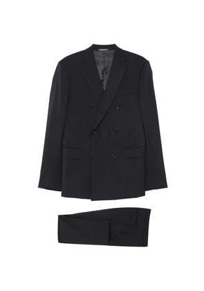 Emporio Armani double-breasted virgin-wool suit - Black