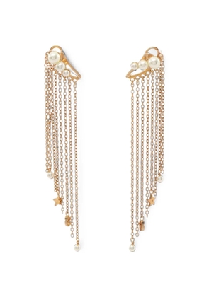 Christian Dior Pre-Owned 2010s faux-pearl chain earrings - Gold