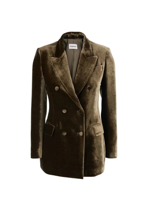P.A.R.O.S.H. velvet-textured double-breasted blazer - Brown