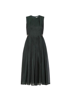'S Max Mara pleated crystal-embellished midi dress - Green