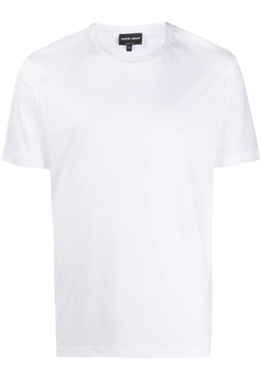Giorgio Armani embroidered logo T-shirt - White