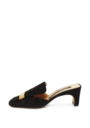 Sergio Rossi SR1 suede heeled mules - Black