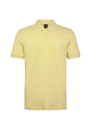 BOSS logo-patch stretch polo shirt - Yellow