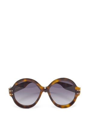Christian Dior Pre-Owned R1U26A1 Signature round sunglasses - Brown
