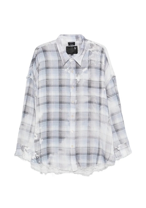 R13 frayed-hem shirt - White