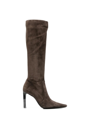 Saint Laurent Francoise pointed-toe knee-high boots - Brown