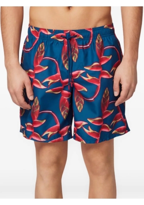 Sundek floral-print drawstring swim shorts - Blue