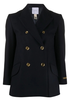 Patou long sleeve double breasted blazer - Blue