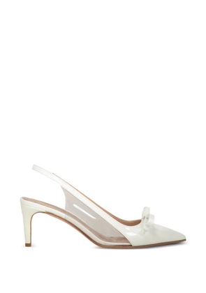 RED(V) bow-detail slingback pumps - White