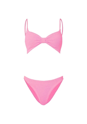 Hunza G Alicia crinkle-effect bikini - Pink