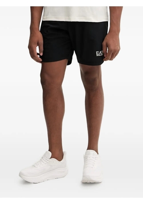Ea7 Emporio Armani logo-print elasticated shorts - Black