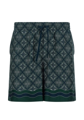 Casablanca Radiating monogram-pattern shorts - Green