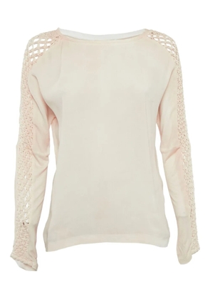 Maje macrame-sleeve sweater - Neutrals