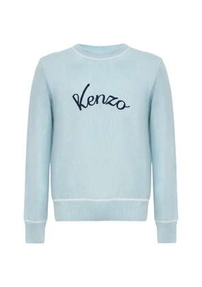 Kenzo logo-embroidered sweater - Blue