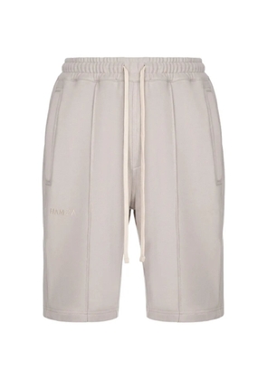 HAMZA Khan drawstring-waist shorts - Neutrals