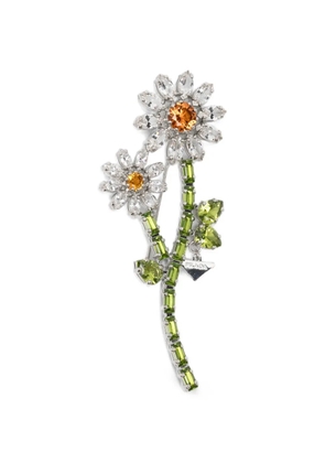 Prada floral brooch - Silver