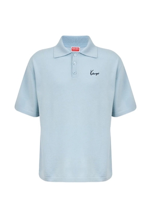 Kenzo Kenzo Signature-embroidered polo shirt - Blue