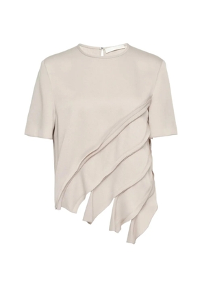 Club21 Tilly ruffled asymmetric top - Neutrals