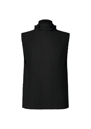 Homme Plissé Issey Miyake pleated high-neck vest - Black