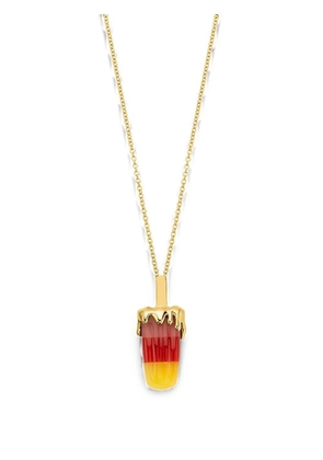 EDINA KISS agate and carnelian popsicle necklace - Gold