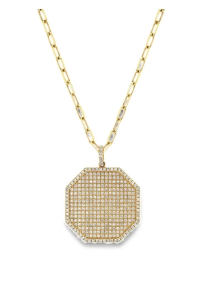 SHAY diamond octagon disc necklace - Gold