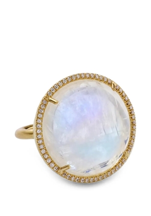 Irene Neuwirth rainbow moonstone and diamond ring - Gold