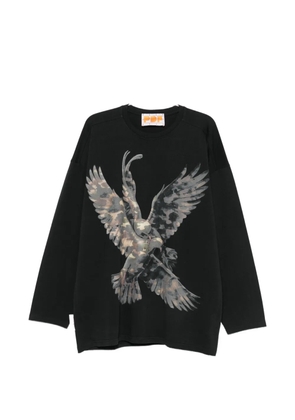 PDF graphic-print long-sleeves sweatshirt - Black