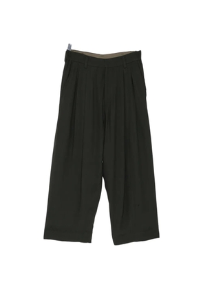 Ziggy Chen pleated-detail belt-loops trousers - Green
