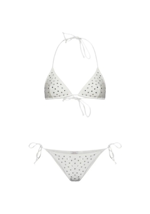 Oséree crystal-embellished triangle bikini - White
