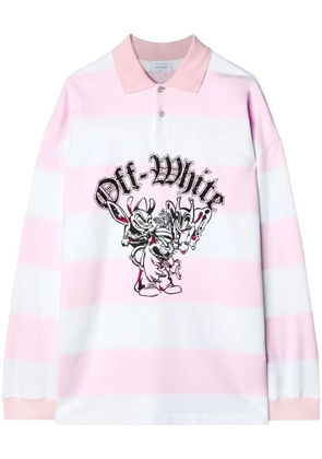 Off-White long-sleeve polo shirt - Pink