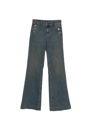 LIU JO button-detail flared jeans - Blue