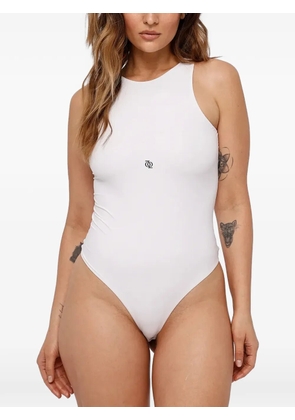 God Save Queens Second Skin high-neck bodysuit - White