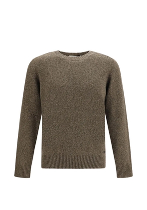 BROOKSFIELD crew-neck ribbed-trim sweater - Brown