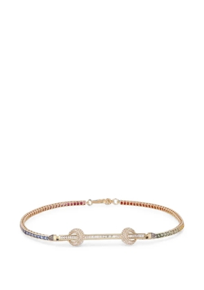 Ananya Chakra multi-stone tennis necklace - Gold