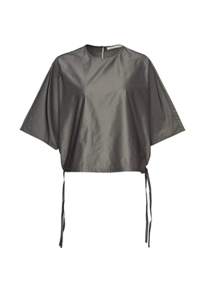 Club21 batwing-sleeve taffeta blouse - Grey
