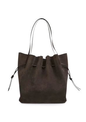 Yuzefi Scallop suede tote bag - Brown