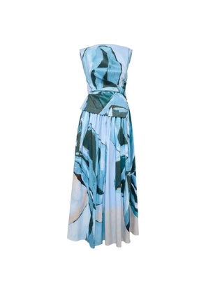 Acler Robaker abstract-print maxi dress - Blue