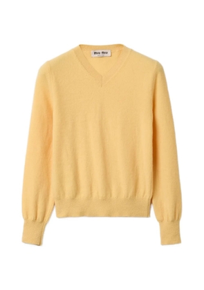Miu Miu V-neck wool cardigan - Yellow