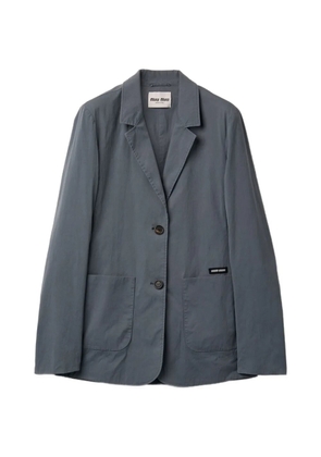 Miu Miu washed stretch poplin jacket - Grey