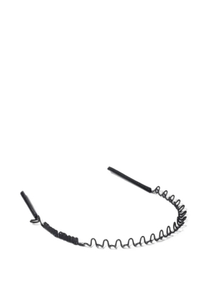 Miu Miu metal and leather headband - Black