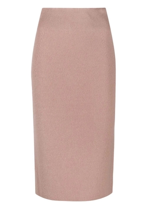 Stella McCartney rib-knit midi skirt - Neutrals